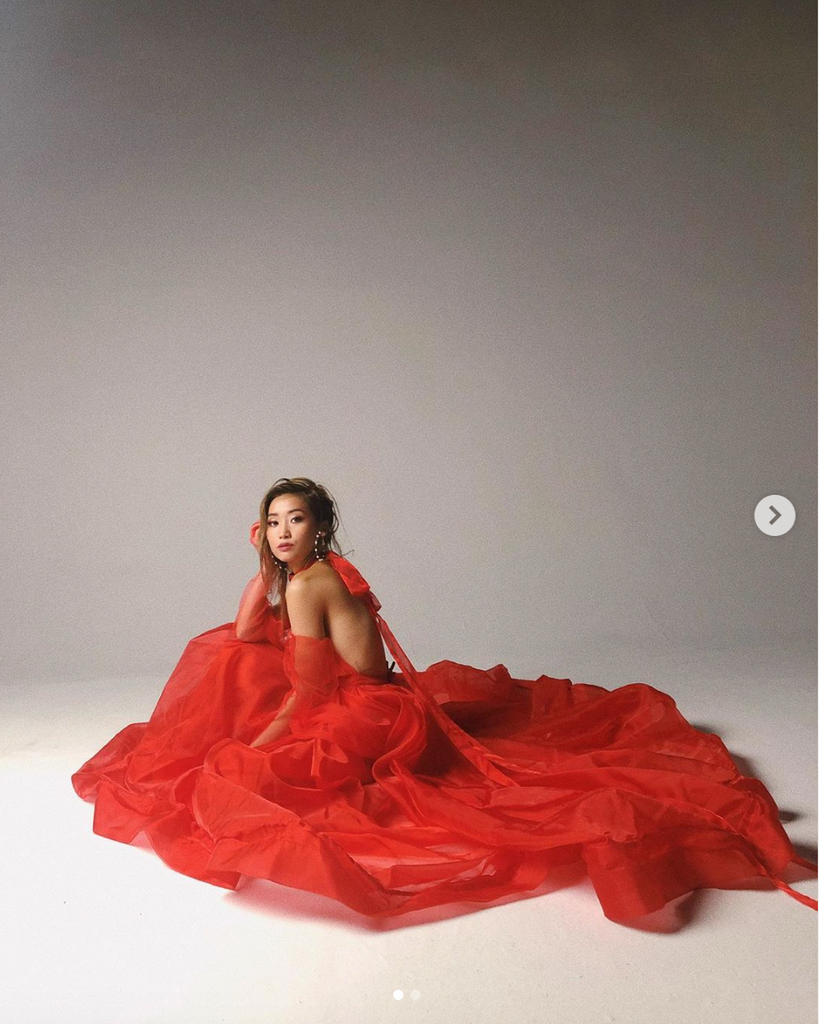 Brenda Song in Stello Ball Gown