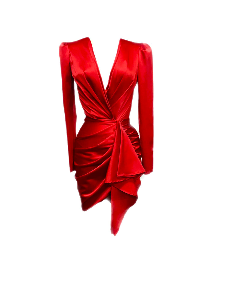 michael costello red mini dress REVOLVE RED FELIX MINI DRESS XS